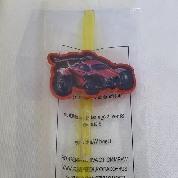 Rocket League Slurpee Cup Straws Set of 4 NEW in Package! Red Green Yellow Blue - Picture 8 of 14